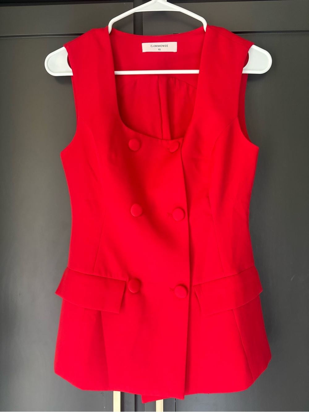 Commense Square Neck Button Vest - Picture 2 of 3